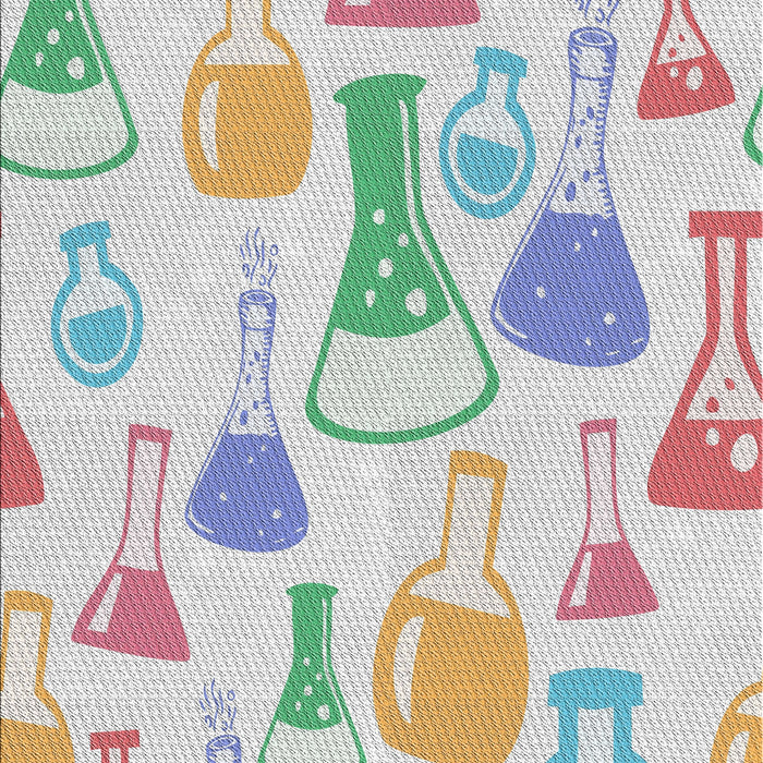 Patterned Light Rose Green Novelty Rug, pat696