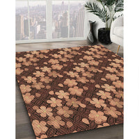 Patterned Orange Rug, pat697brn