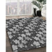 Machine Washable Transitional Dark Gray Rug in a Family Room, wshpat697gry