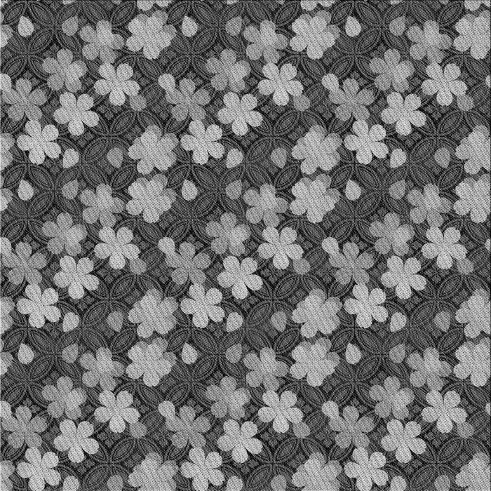 Round Patterned Dark Gray Rug, pat697gry