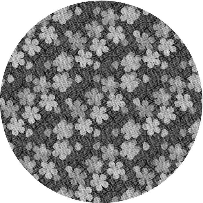 Square Machine Washable Transitional Dark Gray Rug in a Living Room, wshpat697gry