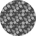 Square Patterned Dark Gray Rug, pat697gry