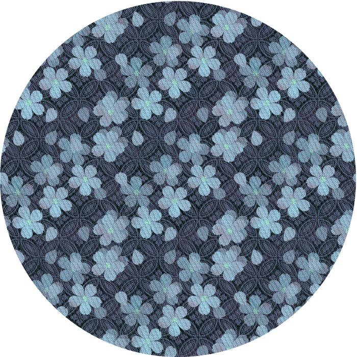 Square Patterned Koi Blue Rug, pat697lblu