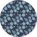 Square Patterned Koi Blue Rug, pat697lblu