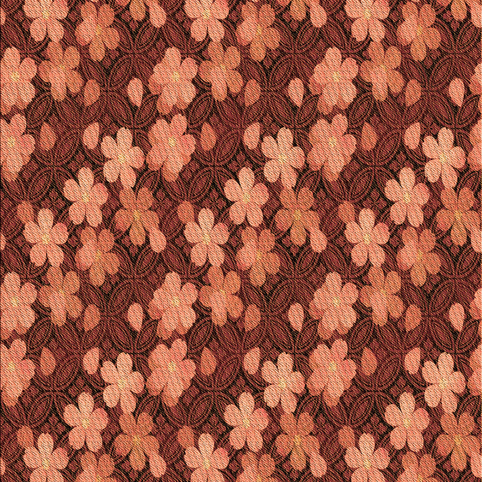 Patterned Bright Orange Rug, pat697org