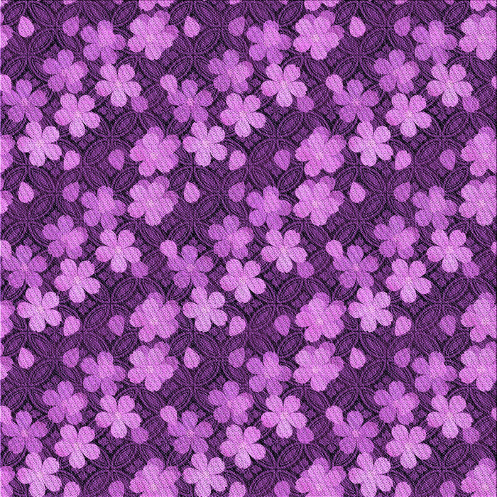 Round Machine Washable Transitional Dark Magenta Purple Rug, wshpat697pur