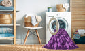 Machine Washable Transitional Dark Magenta Purple Rug in a Washing Machine, wshpat697pur