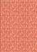 Patterned Fire Red Rug, pat698org