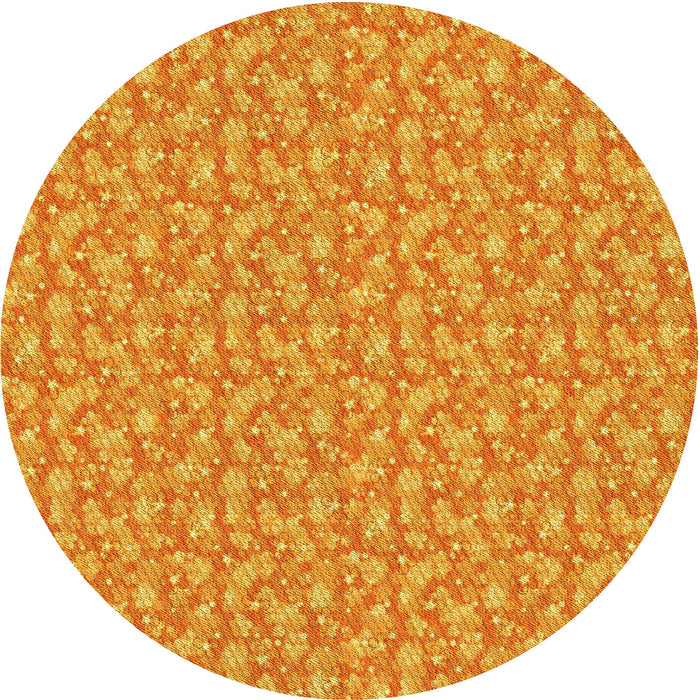 Square Machine Washable Transitional Orange Red Orange Rug in a Living Room, wshpat698yw