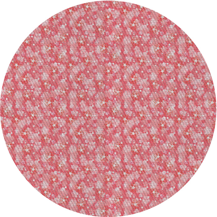 Sideview of Patterned Pastel Pink Novelty Rug, pat698