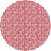 Sideview of Patterned Pastel Pink Novelty Rug, pat698