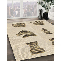 Patterned Wheat Beige Rug, pat699brn