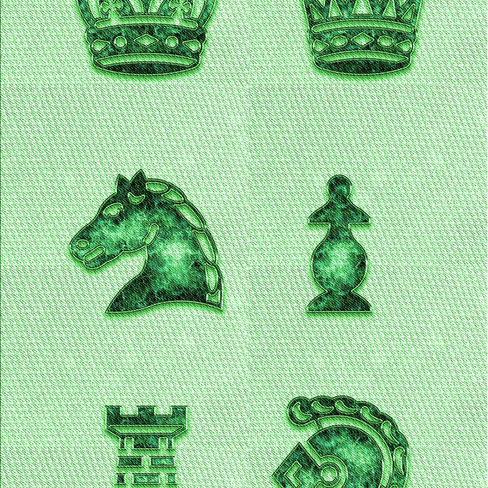 Patterned Mint Green Rug, pat699grn