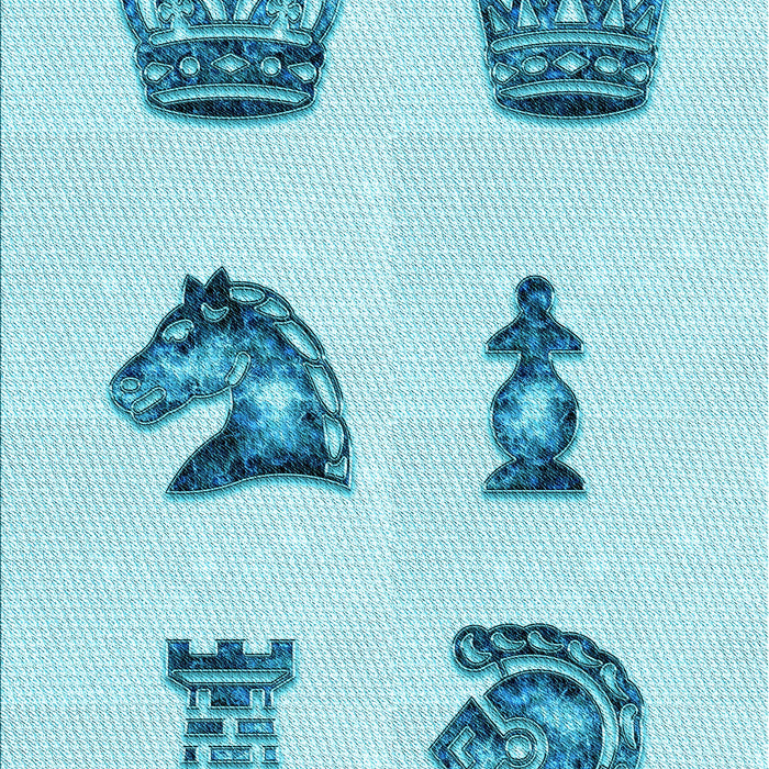 Machine Washable Transitional Electric Blue Rug, wshpat699lblu