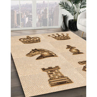 Patterned Bronze Brown Rug, pat699org