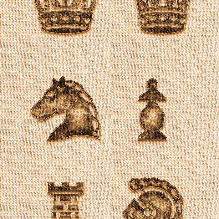 Patterned Bronze Brown Rug, pat699org