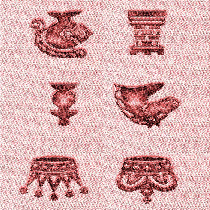 Round Patterned Light Rose Pink Rug, pat699rd