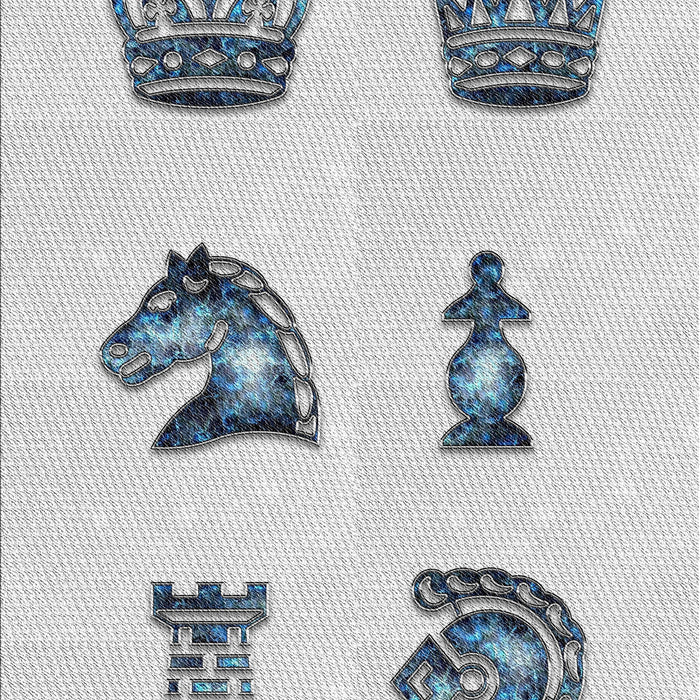 Patterned Silver Gray Novelty Rug, pat699