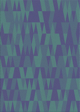 Patterned Blue Novelty Rug, pat69