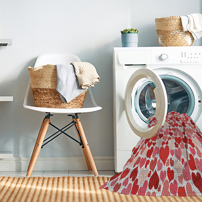 Machine Washable Transitional Red Rug in a Washing Machine, wshpat6