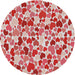 Sideview of Patterned Red Novelty Rug, pat6