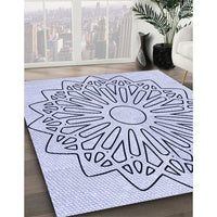 Patterned Lavender Blue Rug, pat7blu
