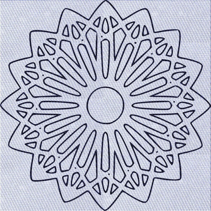 Round Patterned Lavender Blue Rug, pat7blu