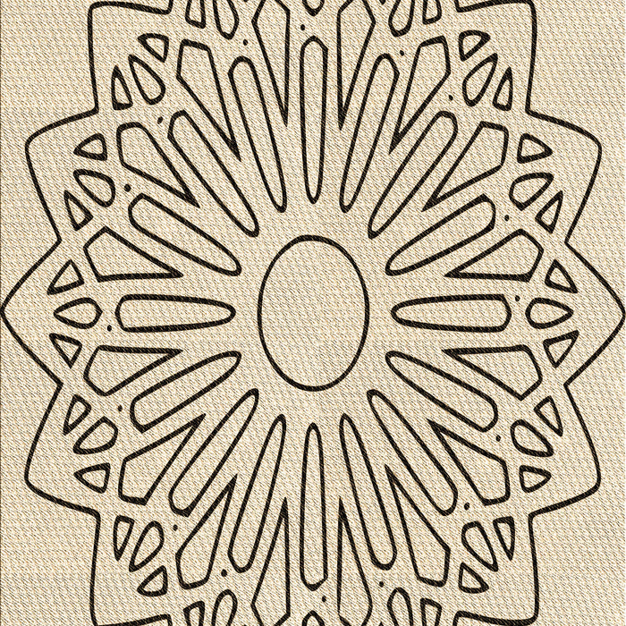 Patterned Moccasin Beige Rug, pat7brn