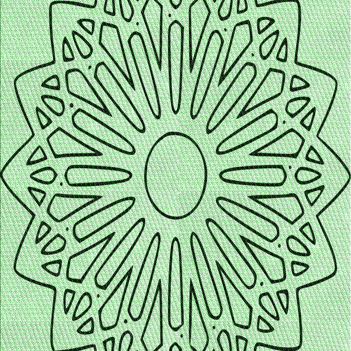 Patterned Mint Green Rug, pat7grn