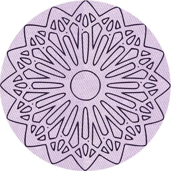 Square Patterned Lilac Purple Rug, pat7pur