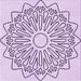 Round Patterned Lilac Purple Rug, pat7pur