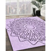 Machine Washable Transitional Lilac Purple Rug in a Family Room, wshpat7pur