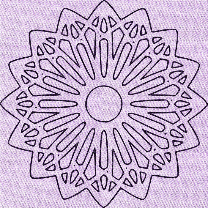 Round Machine Washable Transitional Lilac Purple Rug, wshpat7pur