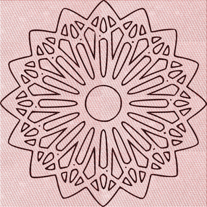 Round Patterned Pink Rug, pat7rd