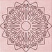 Round Patterned Pink Rug, pat7rd