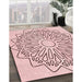 Machine Washable Transitional Pink Rug in a Family Room, wshpat7rd