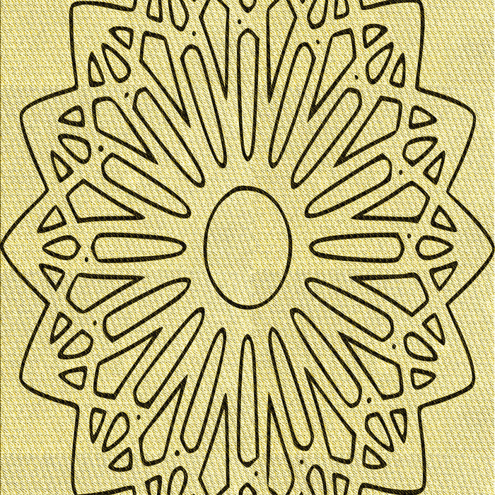Patterned Sun Yellow Rug, pat7yw
