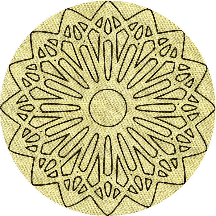 Square Machine Washable Transitional Sun Yellow Rug in a Living Room, wshpat7yw