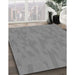 Machine Washable Transitional Dark Gray Rug in a Family Room, wshpat70gry