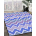 Machine Washable Transitional Periwinkle Purple Rug in a Family Room, wshpat700blu