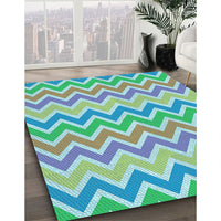 Patterned Green Rug, pat700lblu