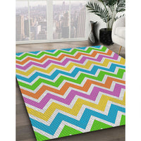 Patterned Pale Green Novelty Rug, pat700