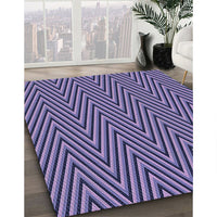 Patterned Purple Mimosa Purple Rug, pat701blu