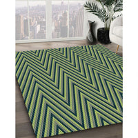 Patterned Green Rug, pat701lblu