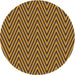 Sideview of Patterned Yellow Novelty Rug, pat701