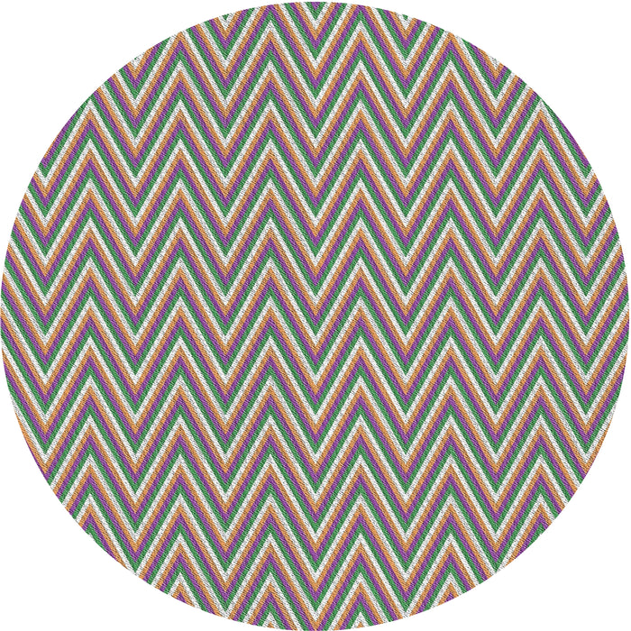 Sideview of Patterned Green Novelty Rug, pat702