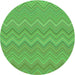 Square Patterned Dark Lime Green Rug, pat703grn