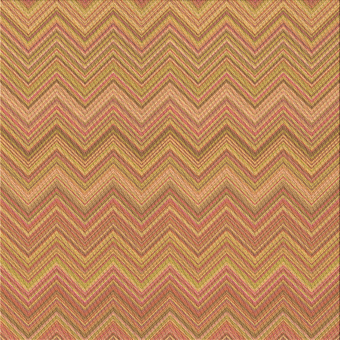 Round Patterned Orange Rug, pat703org