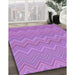 Machine Washable Transitional Violet Purple Rug in a Family Room, wshpat703pur