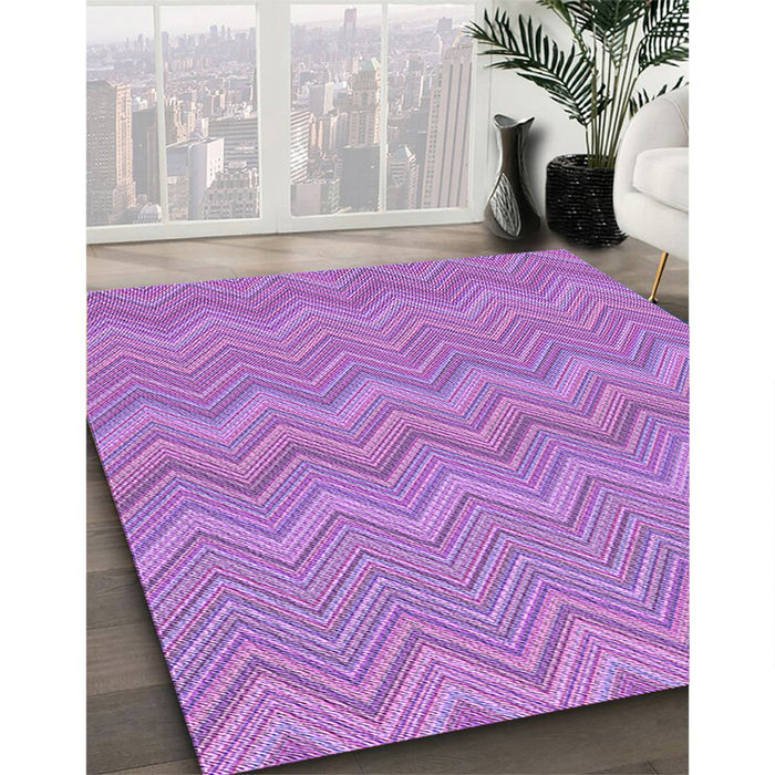 Patterned Violet Purple Rug in Family Room, pat703pur